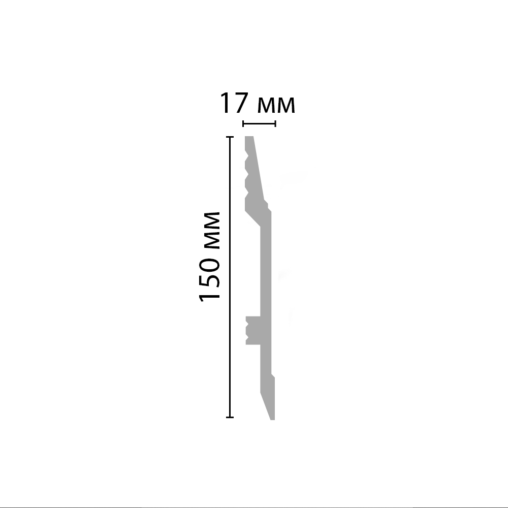 Decomaster Плинтус напольный DECOMASTER D104ДМ (150*17*2000мм)