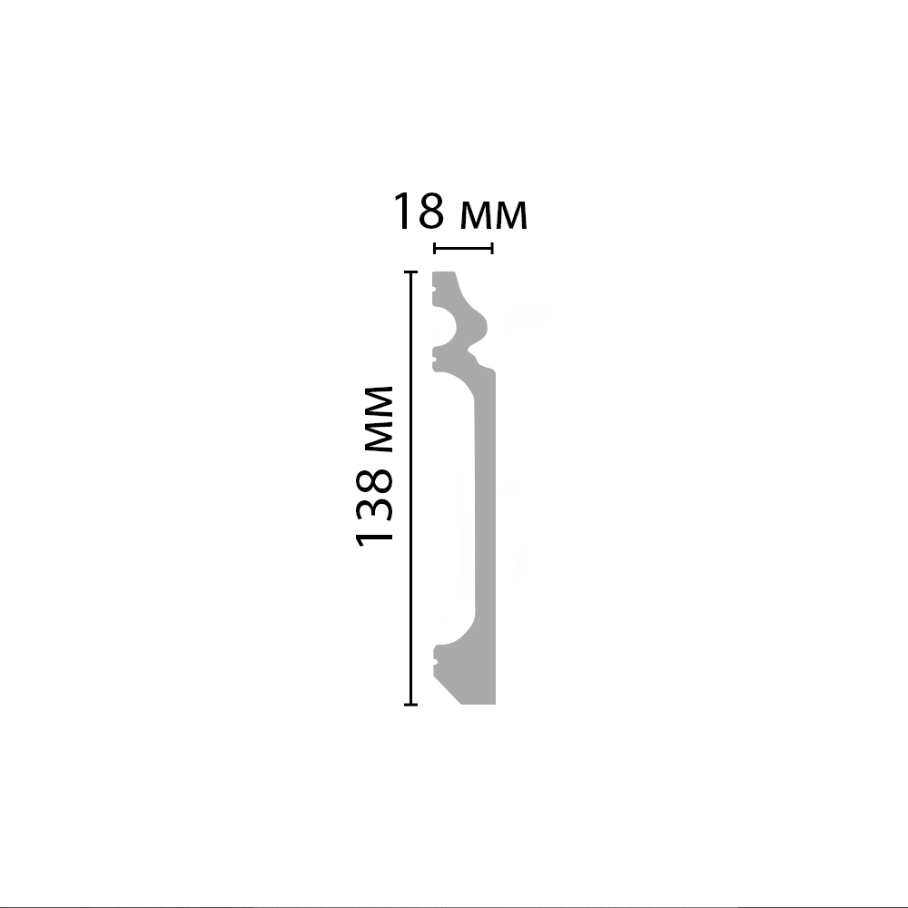 Decomaster Плинтус напольный DECOMASTER D118ДМ (138*18*2000мм)