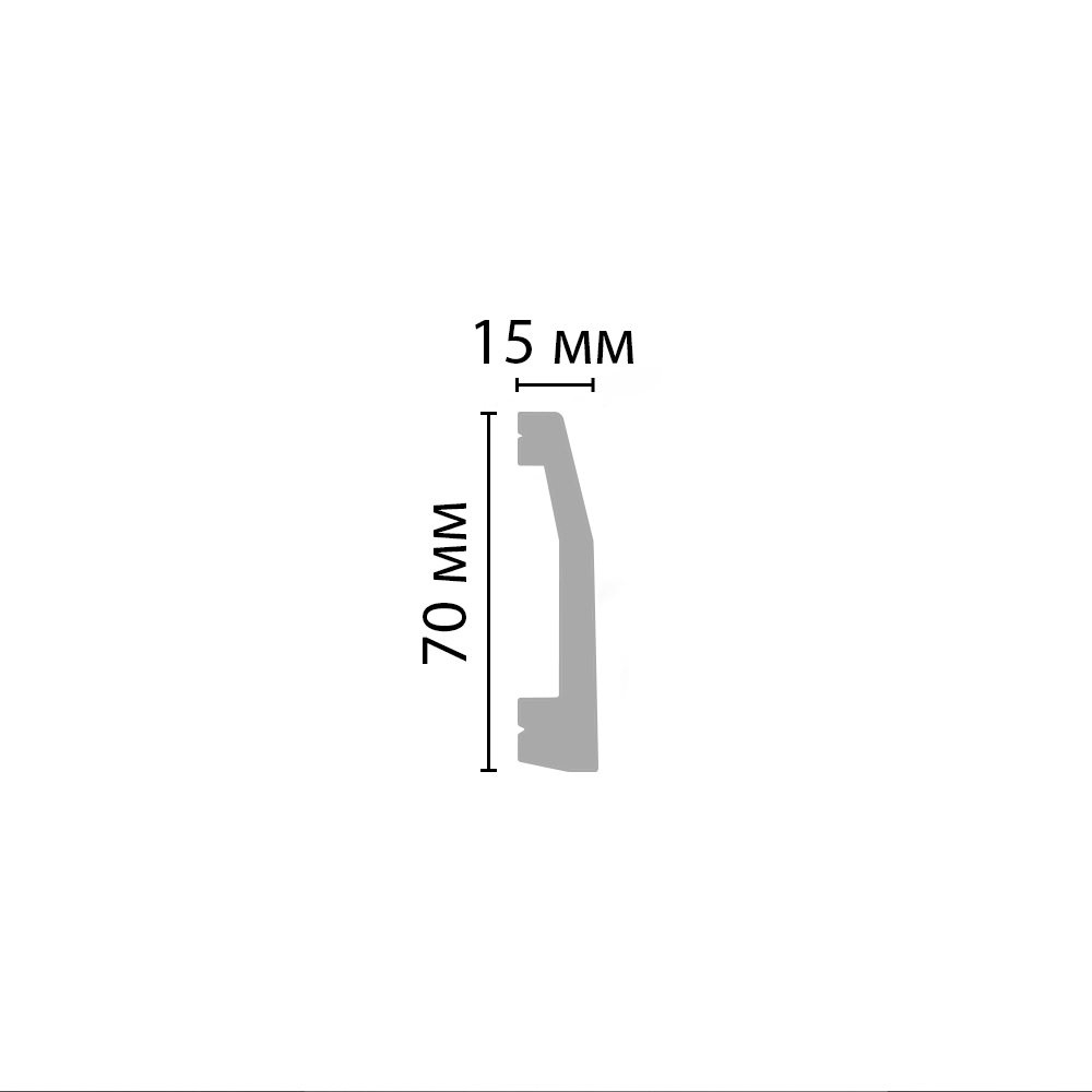 Decomaster Плинтус напольный DECOMASTER D125ДМ (70*15*2000мм)