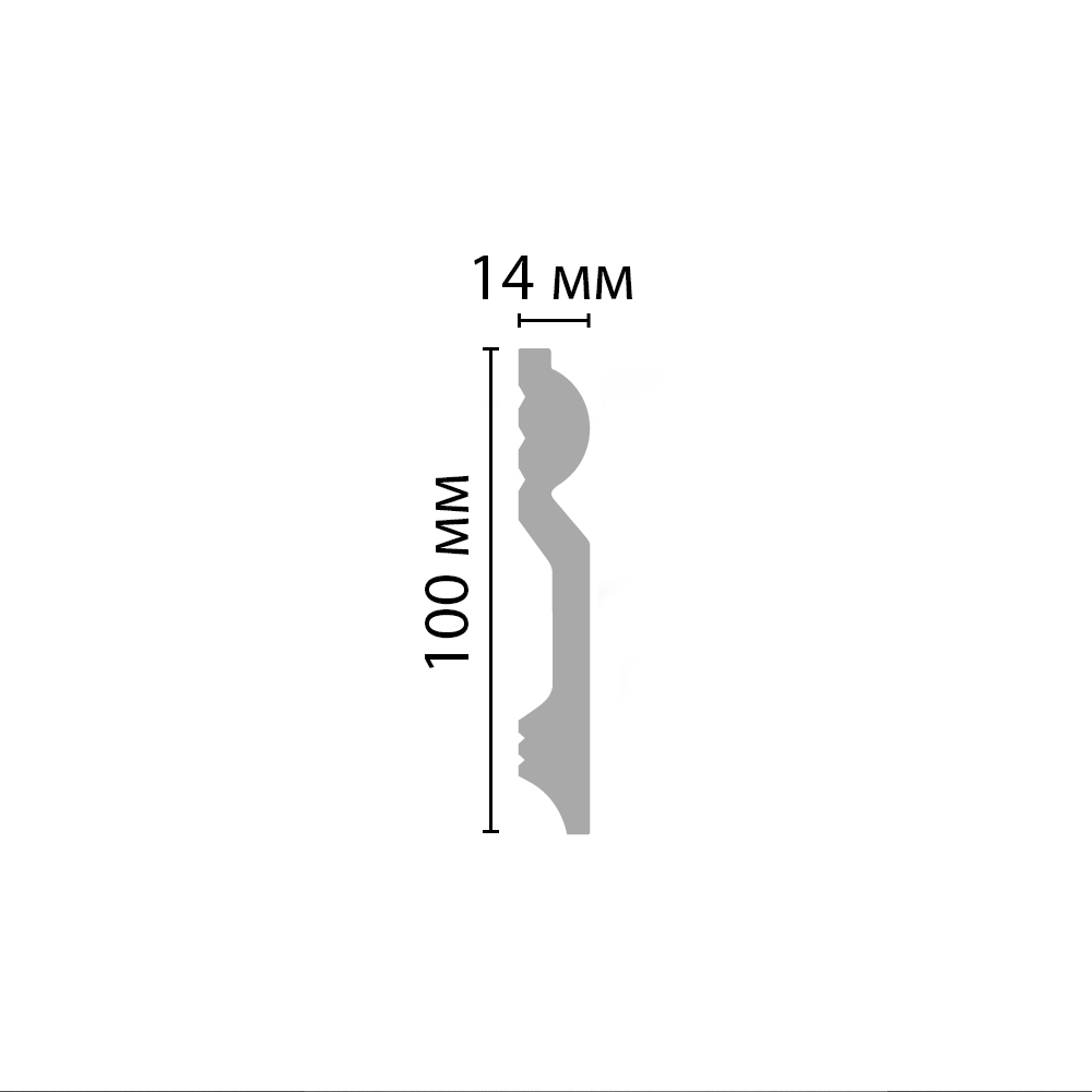 Decomaster Плинтус напольный DECOMASTER D137ДМ (100*14*2000мм)