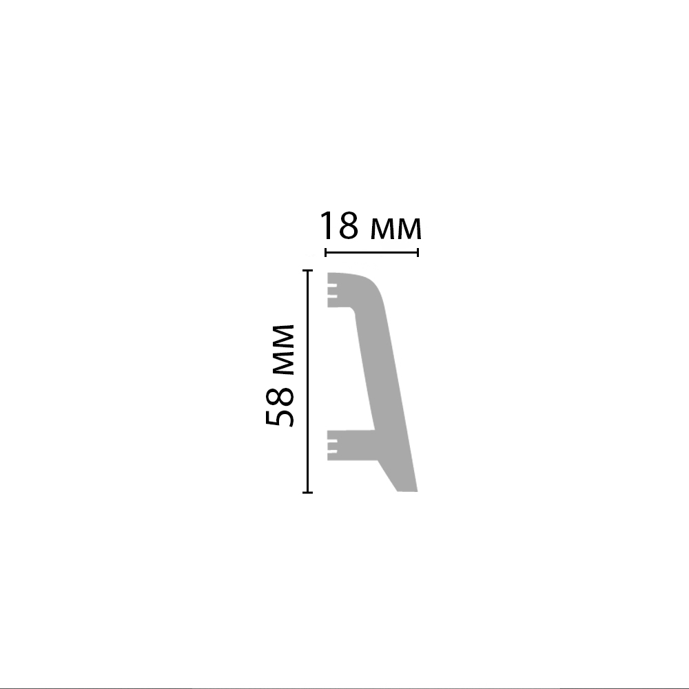 Decomaster Плинтус напольный DECOMASTER D231ДМ (58*18*2000 мм)