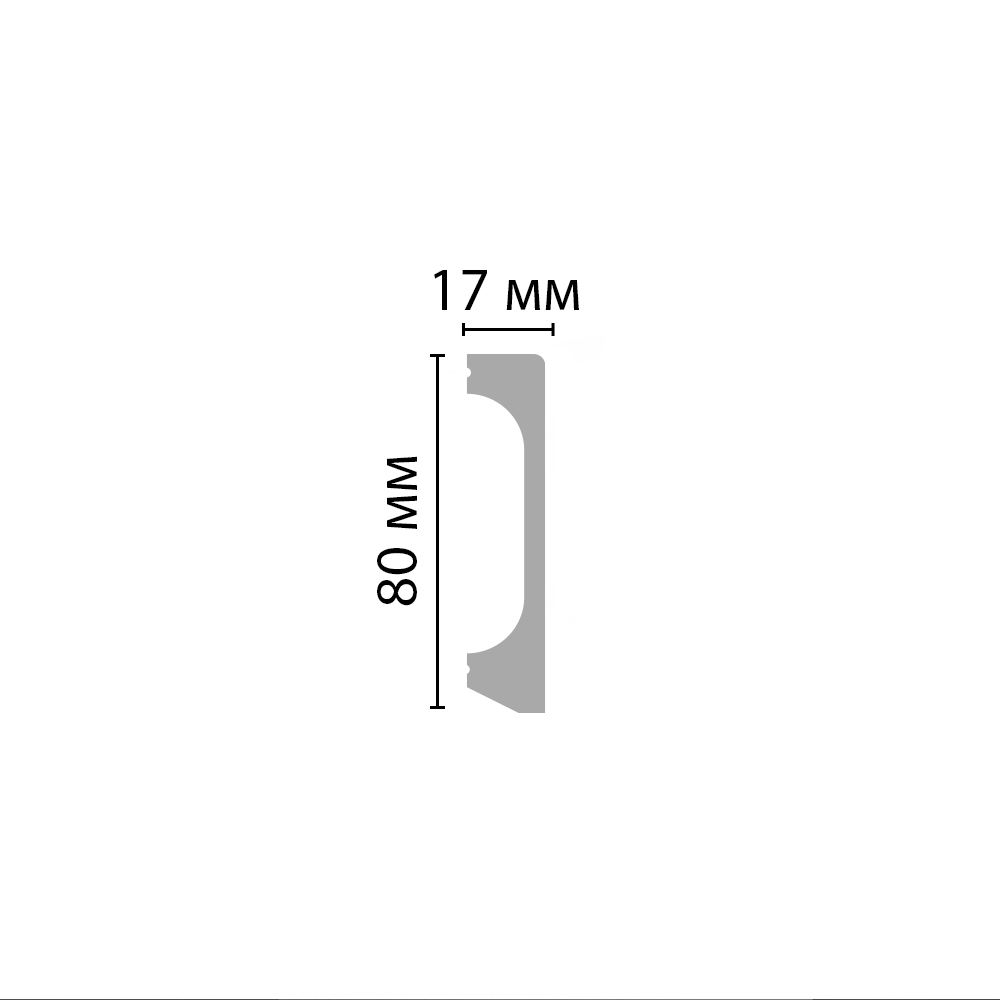 Decomaster Плинтус напольный DECOMASTER D235ДМ (80*17*2000мм)