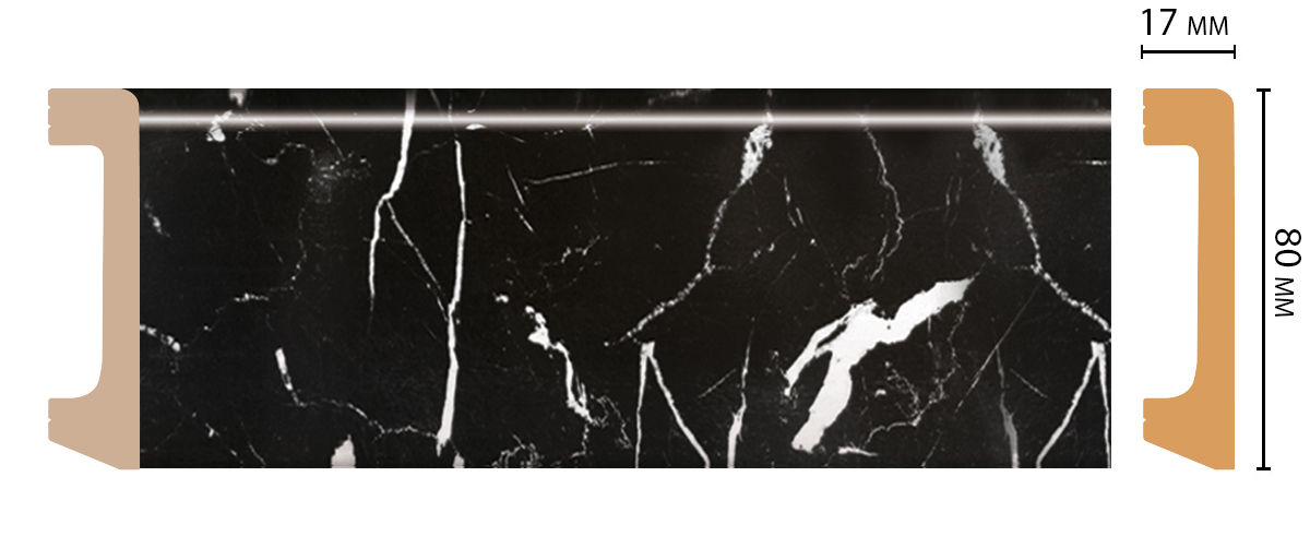 Decomaster D235-78/20 Плинтус ДМ(80*17*2400 мм)