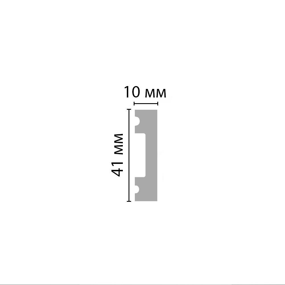 null Молдинг гладкий DECOMASTER D162-81 ДМ (41*10*2900)