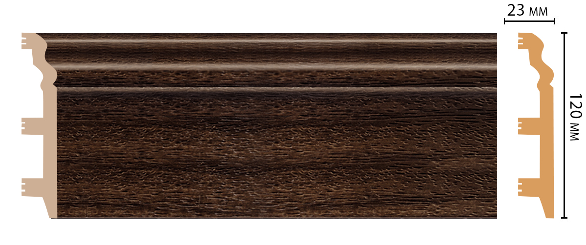 Decomaster *Плинтус напольный DECOMASTER D233-438ДМ (120*23*2400 мм)